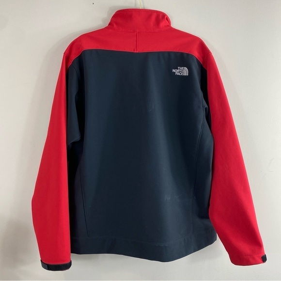 The North Face Men's Red Gray Softshell Water Resistant Jacket Coat Sz L - Picture 5 of 14